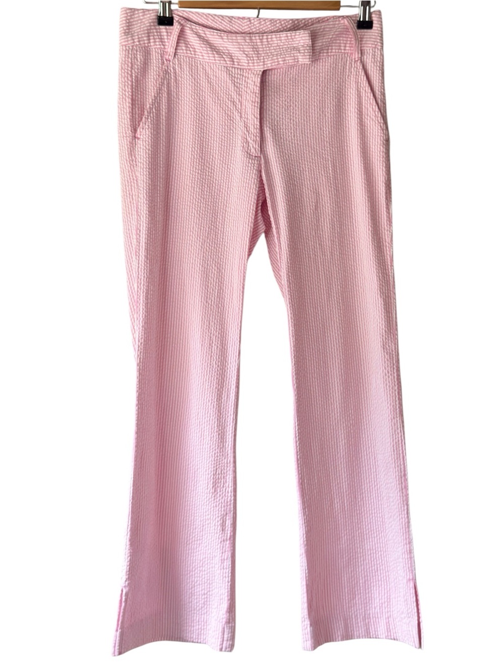Lilly Pulitzer pink & white seersucker pants Women’s size 6P | ab8